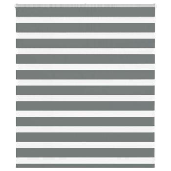 ARDEBO.de - Zebrarollo Dunkelgrau 125x100 cm Stoffbreite 120,9 cm Polyester