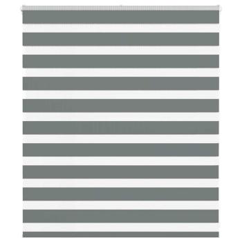 ARDEBO.de - Zebrarollo Dunkelgrau 135x100 cm Stoffbreite 130,9 cm Polyester