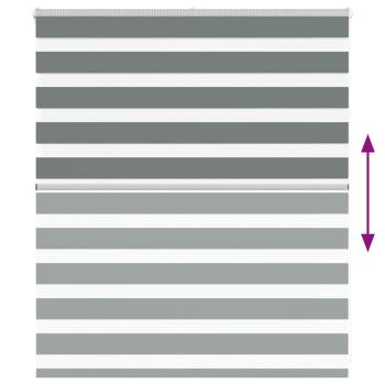 Zebrarollo Dunkelgrau 135x100 cm Stoffbreite 130,9 cm Polyester