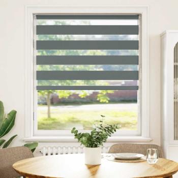 Zebrarollo Dunkelgrau 95x100 cm Stoffbreite 90,9 cm Polyester
