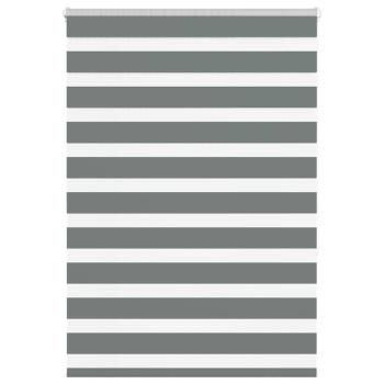 ARDEBO.de - Zebrarollo Dunkelgrau 100x150 cm Stoffbreite 95,9 cm Polyester
