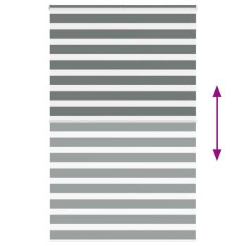 Zebrarollo Dunkelgrau 140x200 cm Stoffbreite 135,9 cm Polyester