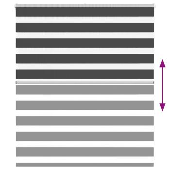 Zebrarollo Schwarz 125x100 cm Stoffbreite 120,9 cm Polyester