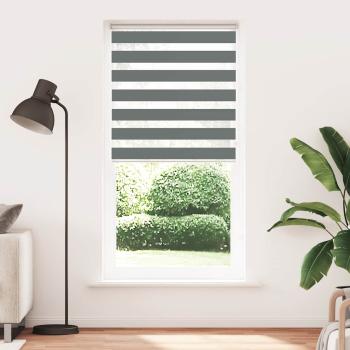 ARDEBO.de - Doppelrollo Dunkelgrau 115x230 cm Stoffbreite 110,9 cm Polyester