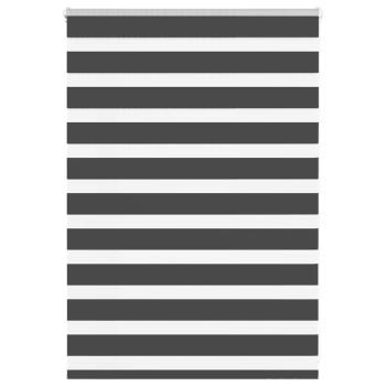 ARDEBO.de - Zebrarollo Schwarz 100x100 cm Stoffbreite 95,9 cm Polyester