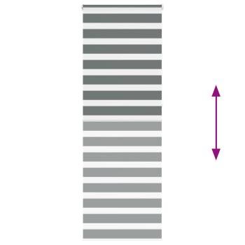 Zebrarollo Dunkelgrau 75x230 cm Stoffbreite 70,9 cm Polyester