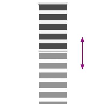 Zebrarollo Schwarz 40x150 cm Stoffbreite 35,9 cm Polyester