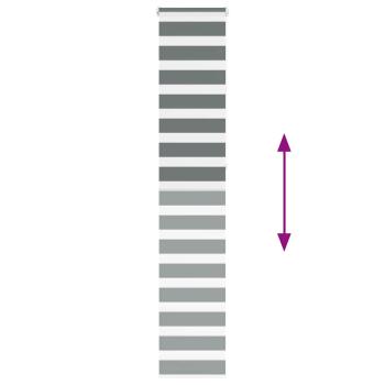 Zebrarollo Dunkelgrau 40x230 cm Stoffbreite 35,9 cm Polyester