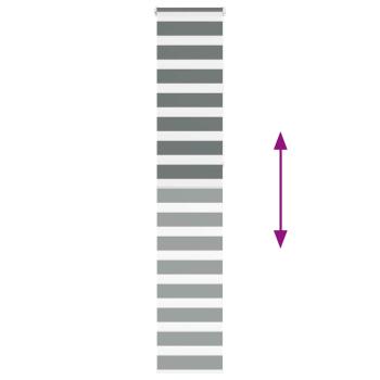 Zebrarollo Dunkelgrau 50x230 cm Stoffbreite 45,9 cm Polyester