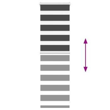 Zebrarollo Schwarz 50x100 cm Stoffbreite 45,9 cm Polyester