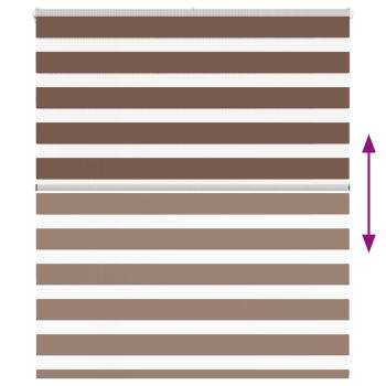 Zebrarollo Braun 125x100 cm Stoffbreite 120,9 cm Polyester