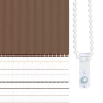 Doppelrollo Braun 80x230 cm Stoffbreite 75,9 cm Polyester