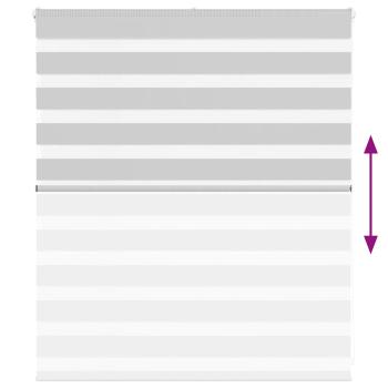 Zebrarollo Hellgrau 125x100 cm Stoffbreite 120,9 cm Polyester