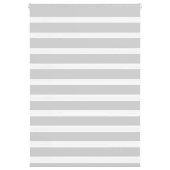 ARDEBO.de - Zebrarollo Hellgrau 100x100 cm Stoffbreite 95,9 cm Polyester