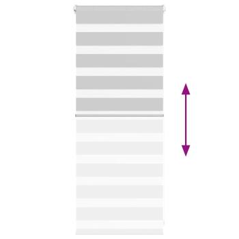 Zebrarollo Hellgrau 55x100 cm Stoffbreite 50,9 cm Polyester