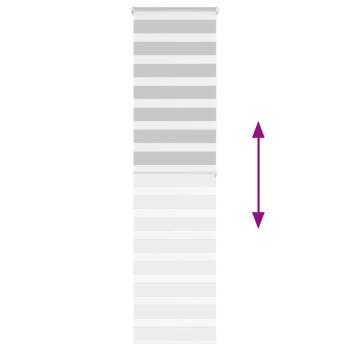 Zebrarollo Hellgrau 55x200 cm Stoffbreite 50,9 cm Polyester