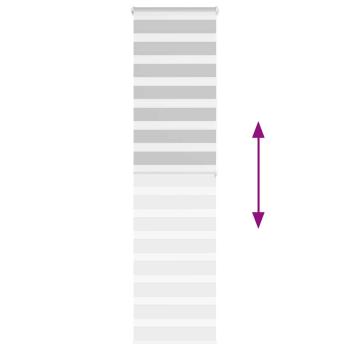 Zebrarollo Hellgrau 65x200 cm Stoffbreite 60,9 cm Polyester