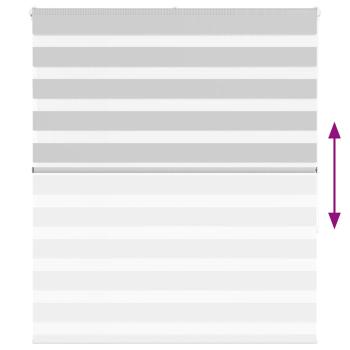 Zebrarollo Hellgrau 125x150 cm Stoffbreite 120,9 cm Polyester