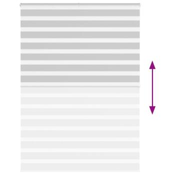 Zebrarollo Hellgrau 160x200 cm Stoffbreite 155,9 cm Polyester