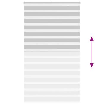 Zebrarollo Hellgrau 135x200 cm Stoffbreite 130,9 cm Polyester