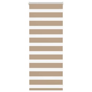 ARDEBO.de - Zebrarollo Sandbraun 55x100 cm Stoffbreite 50,9 cm Polyester