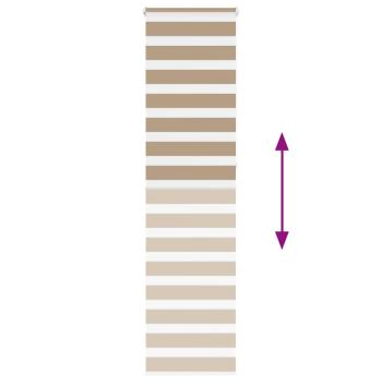 Zebrarollo Sandbraun 55x230 cm Stoffbreite 50,9 cm Polyester