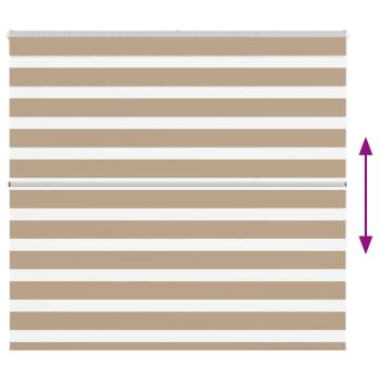 Zebrarollo Sandbraun 160x150 cm Stoffbreite 155,9 cm Polyester