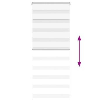 Zebrarollo Weiß 65x100 cm Stoffbreite 60,9 cm Polyester