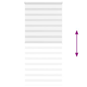 ARDEBO.de - Zebrarollo Weiß 110x200 cm Stoffbreite 105,9 cm Polyester