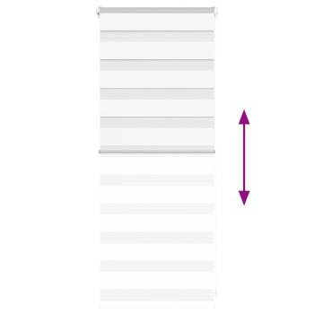 Zebrarollo Weiß 55x100 cm Stoffbreite 50,9 cm Polyester