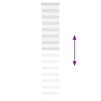 Zebrarollo Weiß 50x200 cm Stoffbreite 45,9 cm Polyester