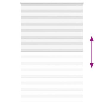 Zebrarollo Weiß 140x200 cm Stoffbreite 135,9 cm Polyester