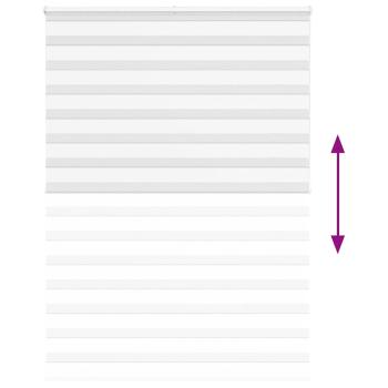 Zebrarollo Weiß 165x200 cm Stoffbreite 160,9 cm Polyester