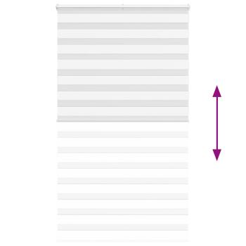 Zebrarollo Weiß 130x200 cm Stoffbreite 125,9 cm Polyester
