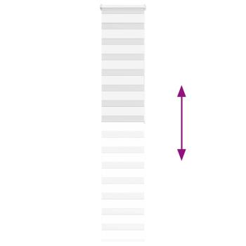 Zebrarollo Weiß 45x100 cm Stoffbreite 40,9 cm Polyester