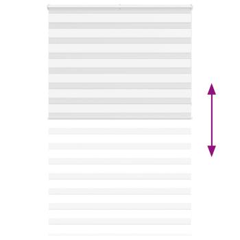 Zebrarollo Weiß 140x230 cm Stoffbreite 135,9 cm Polyester