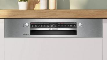 Bosch SMI4EVS08E Serie 4 Teilintegrierter Geschirrspüler, 60 cm, 14 Maßgedecke, HomeConnect, gebürsteter Stahl