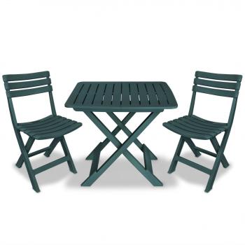 ARDEBO.de - 3-tlg. Bistro-Set Klappbar Kunststoff Grün
