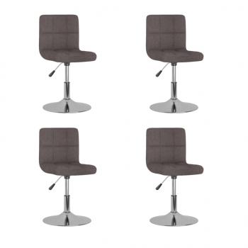 ARDEBO.de - Esszimmerstühle 4 Stk. Drehbar Taupe Stoff