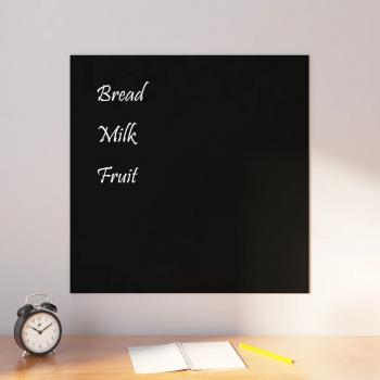 ARDEBO.de - Magnettafel Wandmontage Schwarz 60x60 cm  Hartglas
