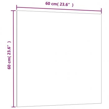 Magnettafel Wandmontage Schwarz 60x60 cm  Hartglas