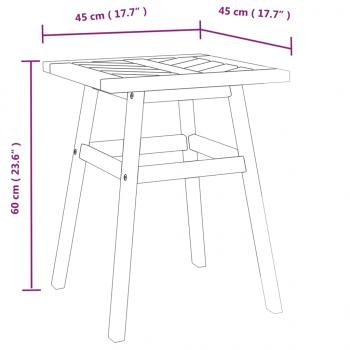 Beistelltisch 45x45x60 cm Massivholz Akazie