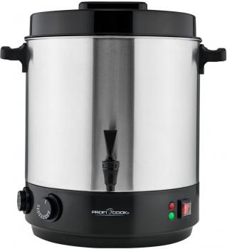 ProfiCook PC-EKA 1283 Einkochautomat, 2100W, 32 Liter Tankinhalt, Cool Touch-Griffe, Edelstahl