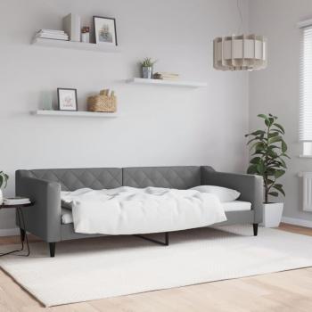 ARDEBO.de - Tagesbett Dunkelgrau 90x200 cm Stoff