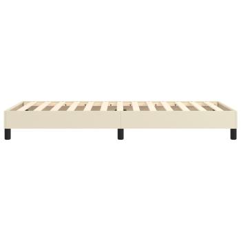 Bettgestell Creme 90x200 cm Kunstleder