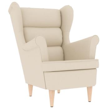 Sessel Weiß 74x84x100 cm Leinen