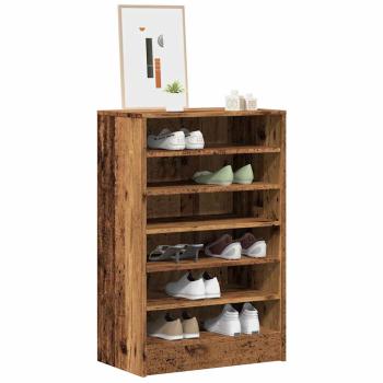 ARDEBO.de - Schuhschrank Altholz-Optik 60x35x92 cm Holzwerkstoff
