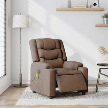 ARDEBO.de - Massagesessel Elektrisch Braun Stoff