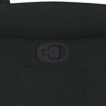 Relaxsessel mit Aufstehhilfe Schwarz Stoff