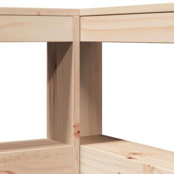 Massivholzbett mit Regal ohne Matratze 150x200 cm Kiefernholz